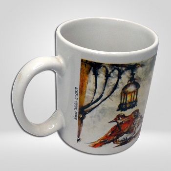 Taza Mug de cerámica, 11 onz con obra de arte sublimada de Ileana Mulet