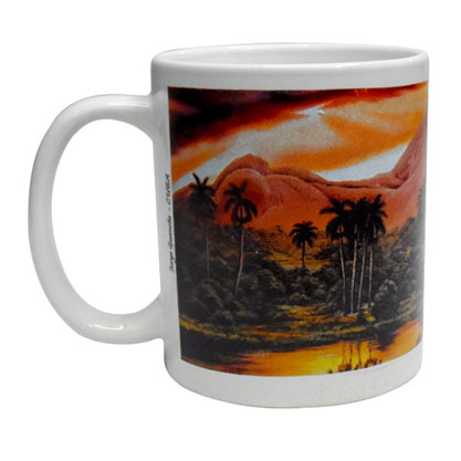 Taza Mug de cerámica, 11 onz con obra de arte sublimada de Jorge Guanche